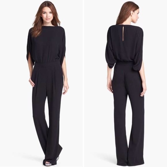 Diane Von Furstenberg Pants - Diane Von Furstenberg Lucy Crepe Jumpsuit 10